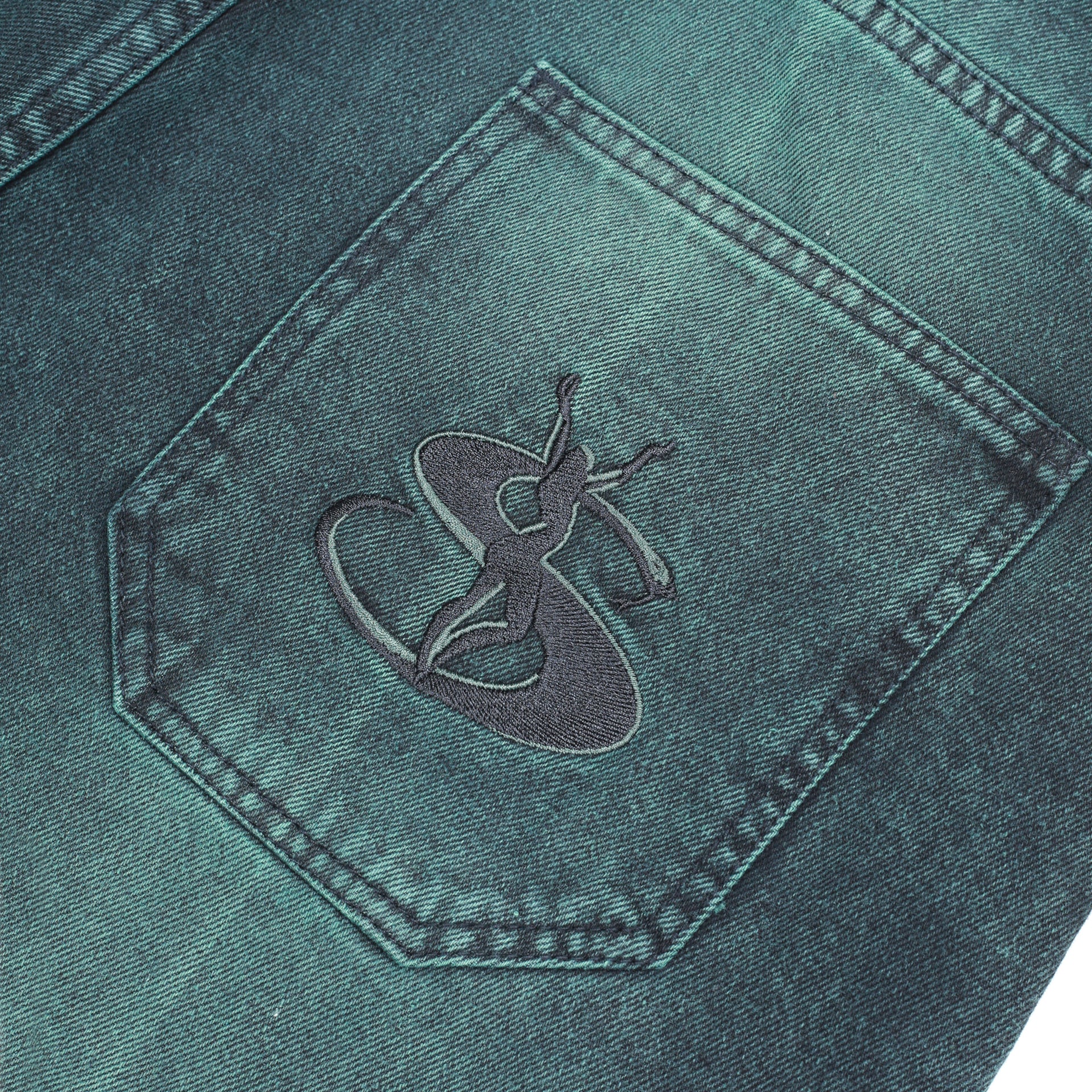 Bleached Phantasy Jeans (Emerald) - Image 4