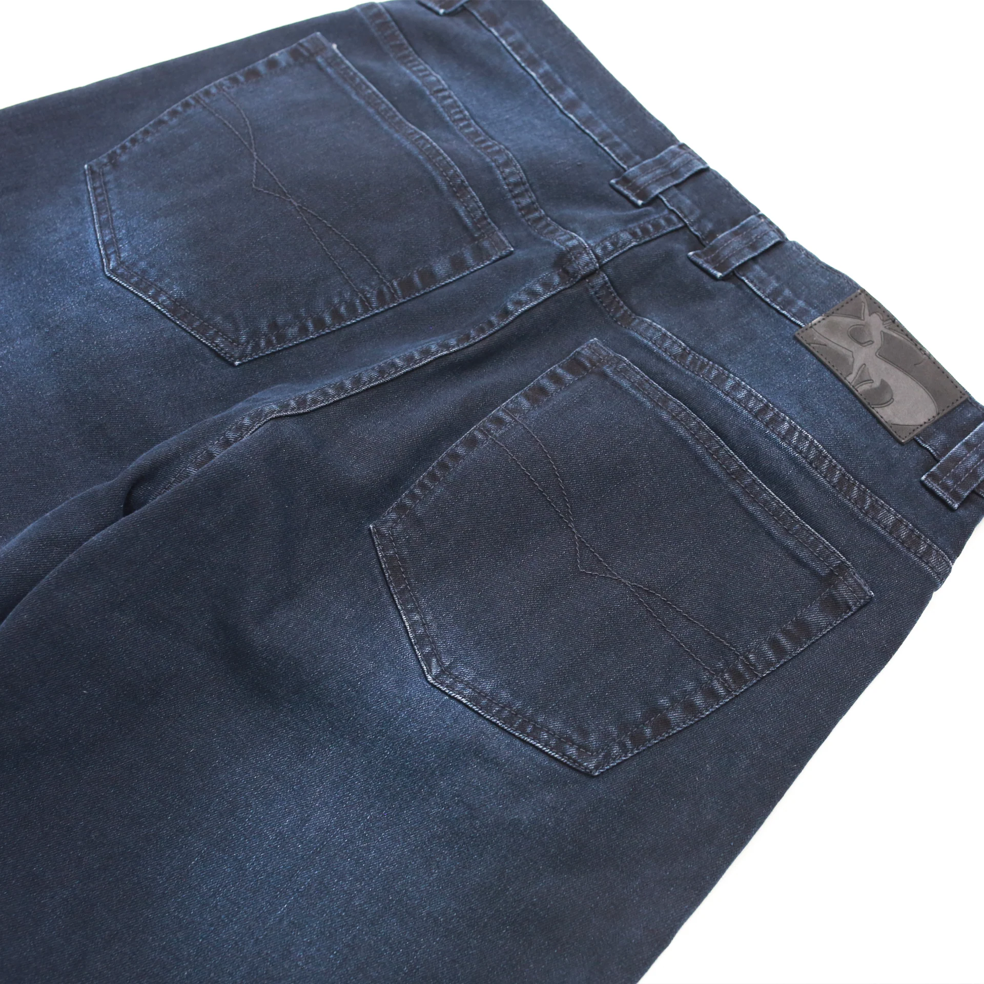 Ivory Slub Jeans (Dark Denim) - Image 3