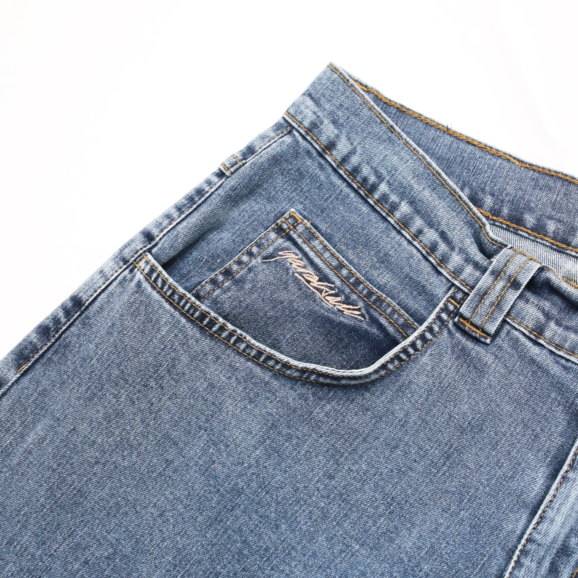 Ivory Slub Jeans (Light Denim) - Image 5