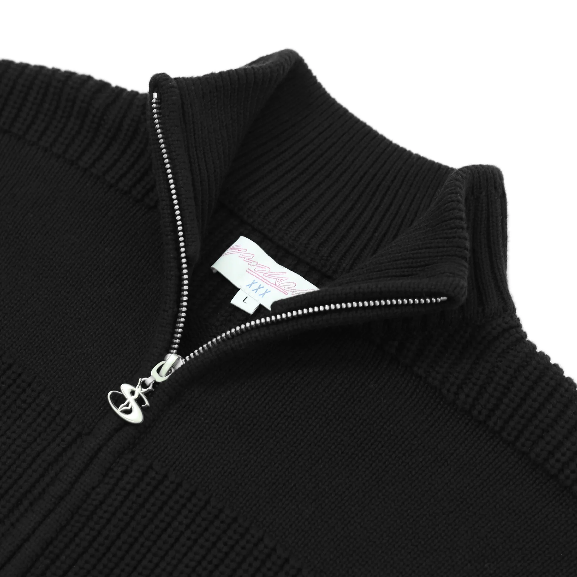 Phantasy Knitted Cardigan (Black) - Image 2