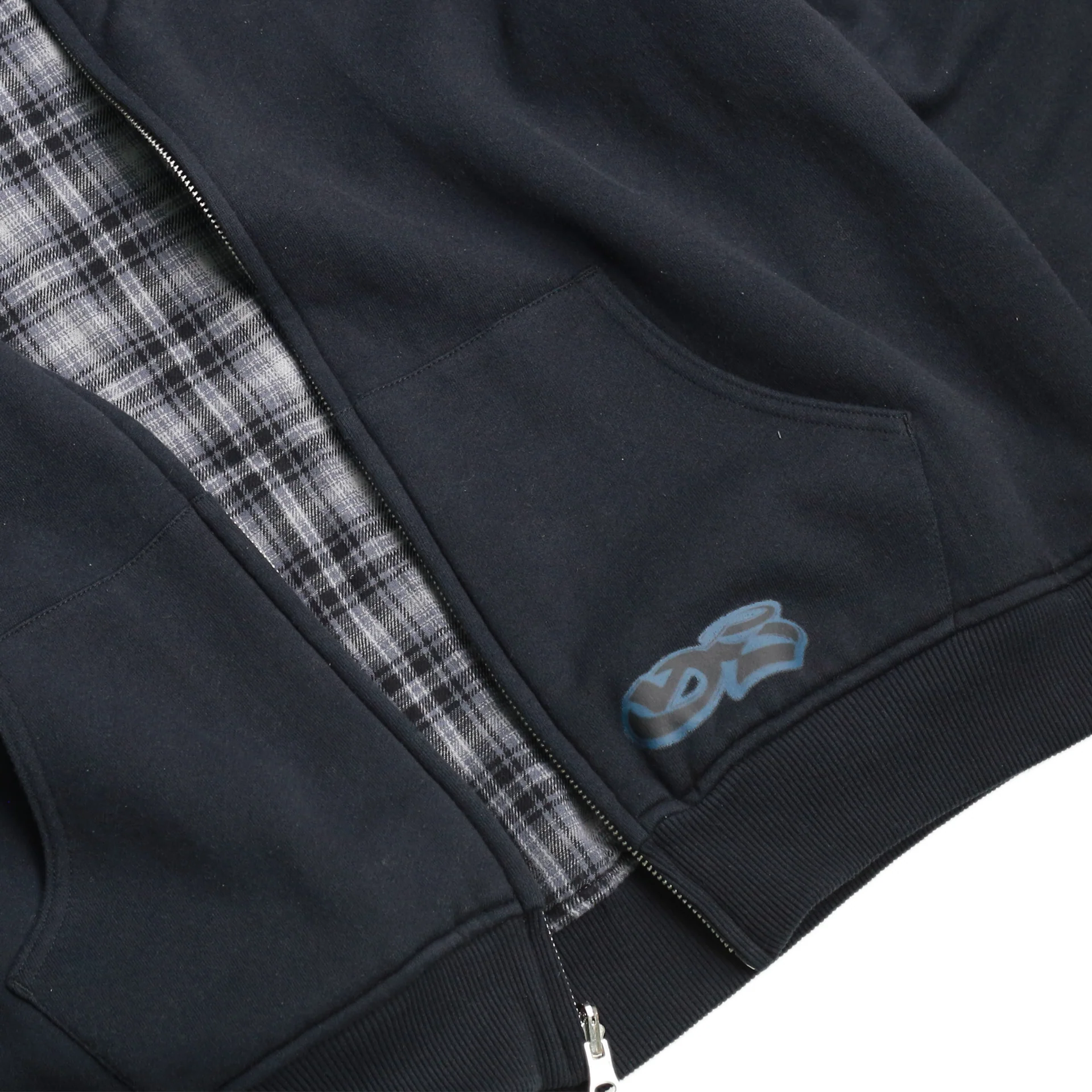 Reversible Flannel Hoodie (Grey) - Image 6