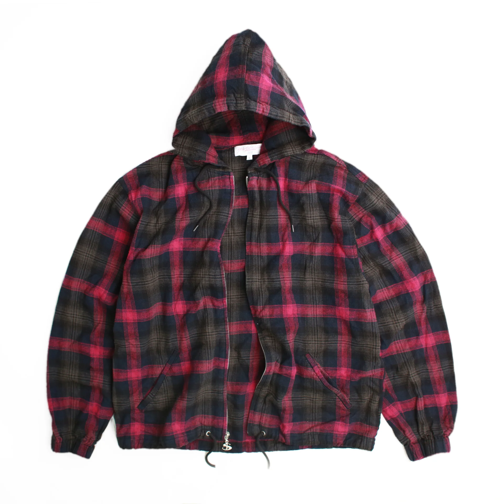 Tartan Full-Zip Hood (Burnt Red) - Image 2